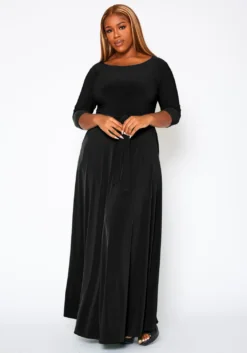 Plus Size Effortless Fit & Flare Maxi Dress