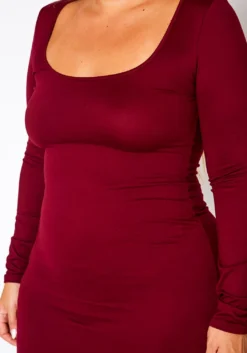 Plus Size Essential Long Sleeve Maxi Dress -Asoph Fashion Shop 2021014 002 5