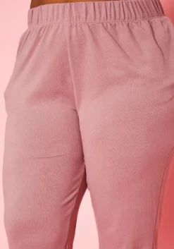 Plus Size Knit Half Sleeve Top And Jogger Pants Set -Asoph Fashion Shop 2021040 002 6