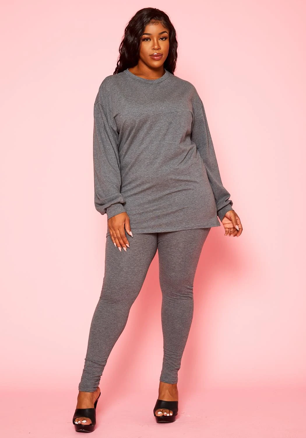 Plus Size Comfort Zone Long Sleeve And Legging Set 1 Plus Size Comfort Zone Long Sleeve And Legging Set