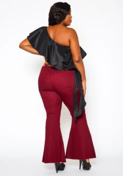Plus Size Bell Bottom Denim Jeans -Asoph Fashion Shop 2021141 002 3