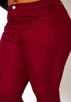 Plus Size Bell Bottom Denim Jeans -Asoph Fashion Shop 2021141 002 4