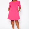 Plus Size Ruffle Short Sleeve Dress