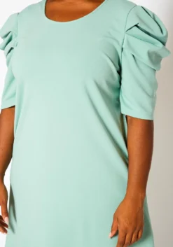 Plus Size Ruffle Short Sleeve Dress -Asoph Fashion Shop 2021144 004 4