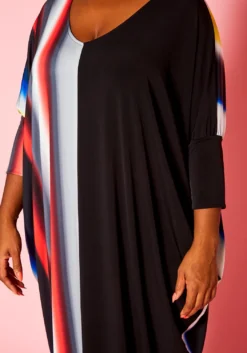 Plus Size Gradient Pattern Splice Flare Maxi Dress 10 Plus Size Gradient Pattern Splice Flare Maxi Dress -Asoph Fashion Shop 2021274 001 5