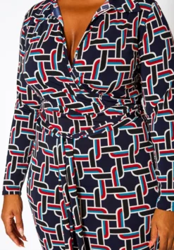 Plus Size Abstract Pattern Bodycon Midi Dress -Asoph Fashion Shop 2021293 001 4