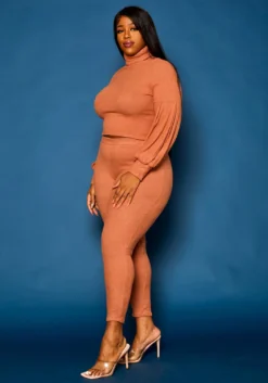 Plus Size Perfect Ribbed Knit Matching Set -Asoph Fashion Shop 2021319 002 3