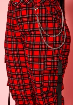 Plus Size Tartan Plaid Cargo Pants -Asoph Fashion Shop 2021321 001 5