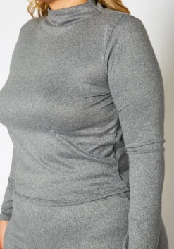 Plus Size Casual Long Sleeve & Flare Pants Set -Asoph Fashion Shop 2021325 003 4