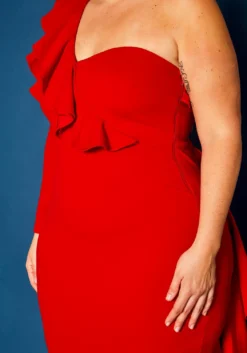 Plus Size One Sleeve Cocktail Maxi Dress -Asoph Fashion Shop 2021344 002 5