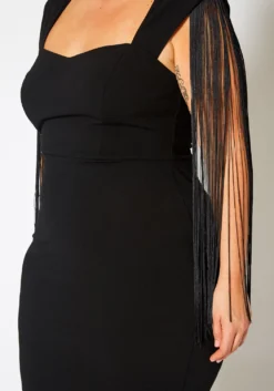 Plus Size Fringe Sleeve Midi Dress -Asoph Fashion Shop 2021346 001 5