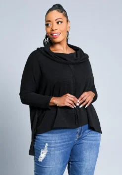 Plus Size Funnel Neck Sweater Top 8 Plus Size Funnel Neck Sweater Top -Asoph Fashion Shop 2021350 001 3