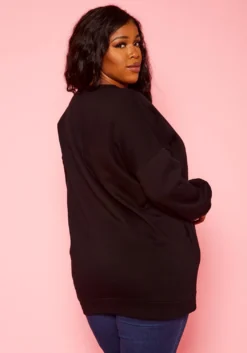 Plus Size Crew Neck Oversized Sweater -Asoph Fashion Shop 2021376 001 4