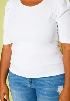 Plus Size Solid Fitted Blouse -Asoph Fashion Shop 2021418 002 6