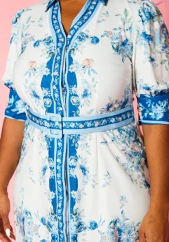 Plus Size Oriental Floral Print Maxi Dress -Asoph Fashion Shop 2022402 001 5