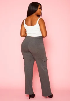 Plus Size High Waist Cotton Pants -Asoph Fashion Shop 2022425 002 3