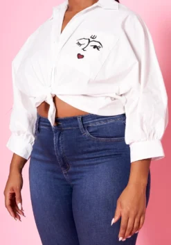 Plus Size Pocket Print Collar Neck Shirt -Asoph Fashion Shop 2022428 001 11