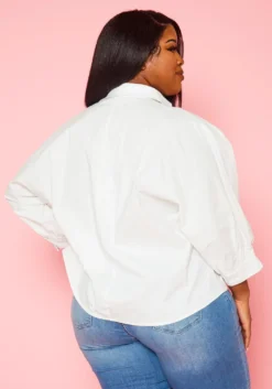 Plus Size Pocket Print Collar Neck Shirt -Asoph Fashion Shop 2022428 001 4