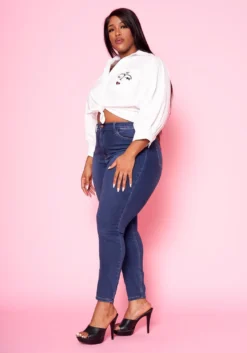 Plus Size Pocket Print Collar Neck Shirt -Asoph Fashion Shop 2022428 001 9