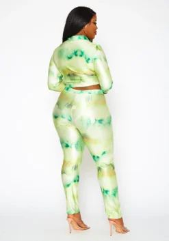 Plus Size Lime Green Matching Two Piece Set -Asoph Fashion Shop 2022444 001 4