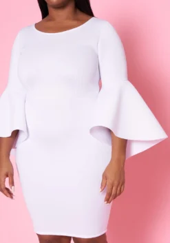 Plus Size Angel Sleeve Mini Dress -Asoph Fashion Shop 2022458 001 5