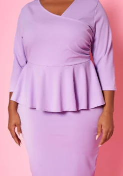 Plus Size Peplum Flare Mini Dress -Asoph Fashion Shop 2022468 004 4