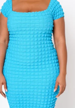 Plus Size Smocked Square Neck Mini Dress -Asoph Fashion Shop 2022484 002 5