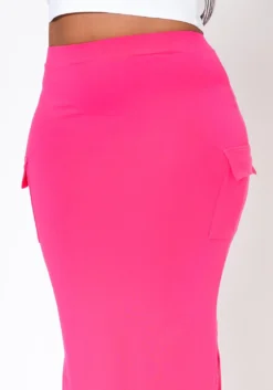 Plus Size Pocket Side Slit Maxi Skirt -Asoph Fashion Shop 2022505 002 6