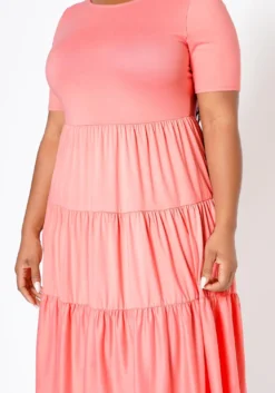 Plus Size Effortless Ruffled Fit & Flare Dress 9 Plus Size Effortless Ruffled Fit & Flare Dress -Asoph Fashion Shop 2022516 001 3
