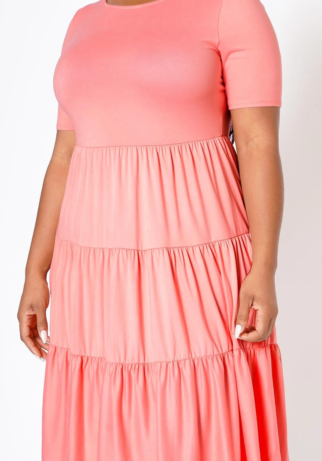 Plus Size Effortless Ruffled Fit & Flare Dress 5 Plus Size Effortless Ruffled Fit & Flare Dress - Image 5