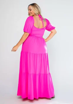 Plus Size Off Shoulder Fit & Flare Maxi Dress -Asoph Fashion Shop 2022517 002 4