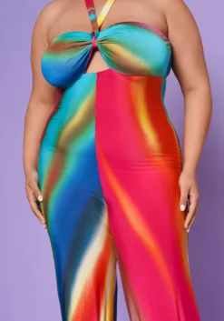 Plus Size Sunset Views Multi Print Jumpsuit -Asoph Fashion Shop 2022540 001 4