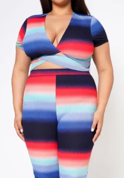 Plus Size Color Gradient Matching Set -Asoph Fashion Shop 2022543 001 5