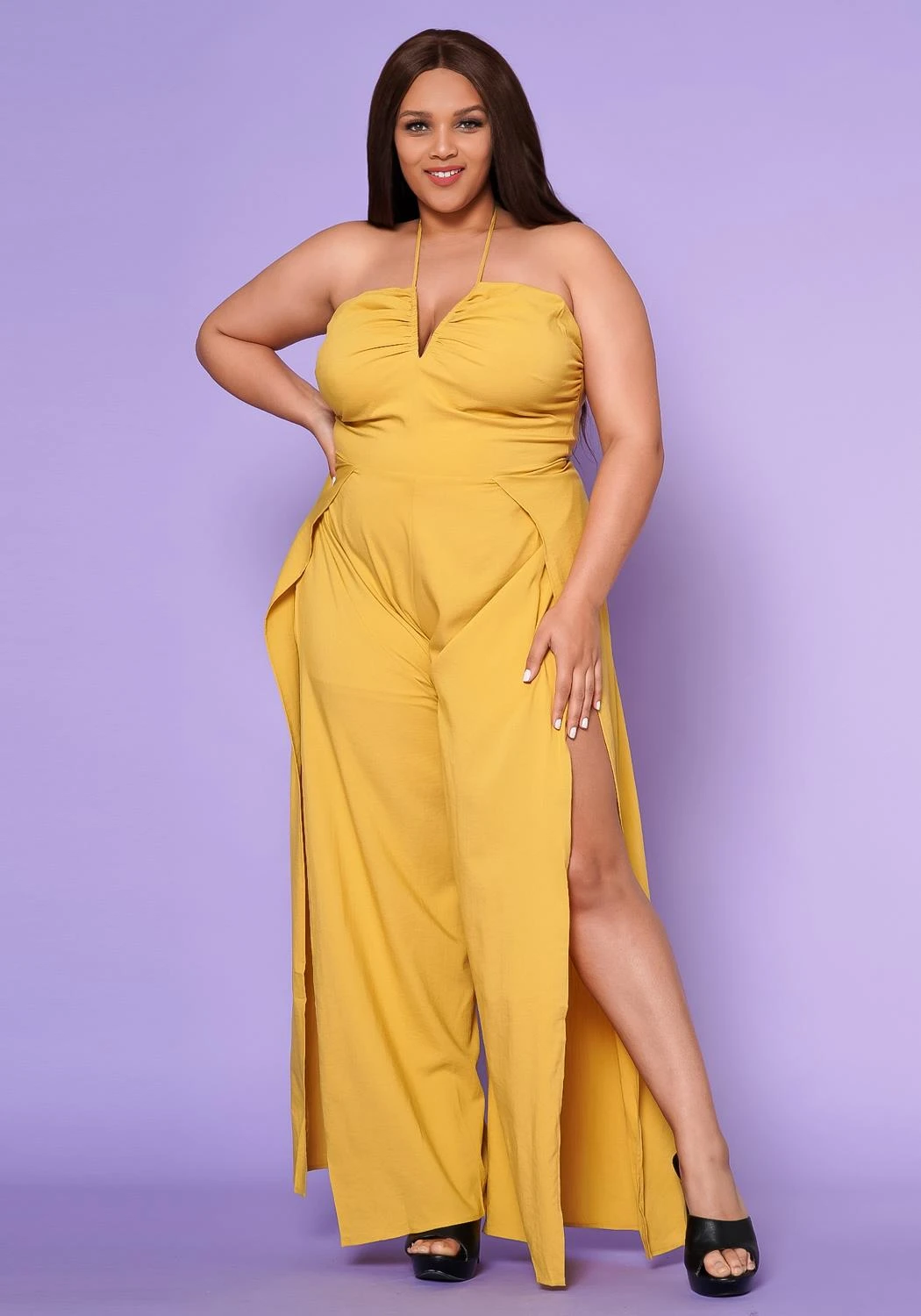 Plus Size Inresistable Tall Flare Leg Jumpsuit 2 Plus Size Inresistable Tall Flare Leg Jumpsuit - Image 2