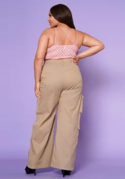 Plus Size Wide Leg Utility Cargo Pants -Asoph Fashion Shop 2022558 002 3