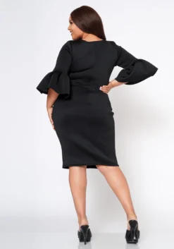 Plus Size Form Fitting Scuba Dress -Asoph Fashion Shop 2022565 001 3