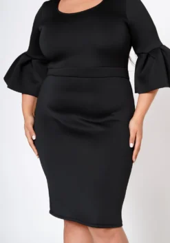 Plus Size Form Fitting Scuba Dress -Asoph Fashion Shop 2022565 001 4