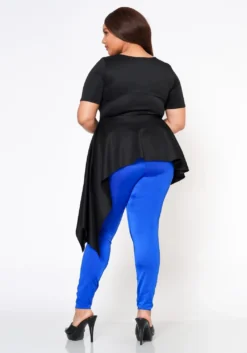 Plus Size Asymmetric Peplum Top -Asoph Fashion Shop 2022580 001 3