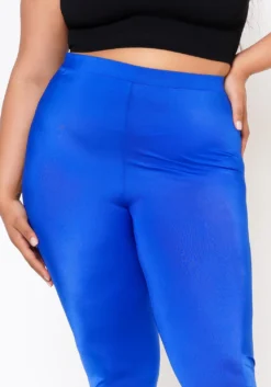 Plus Size Posh Stretch Satin Slim Pants -Asoph Fashion Shop 2022581 002 0