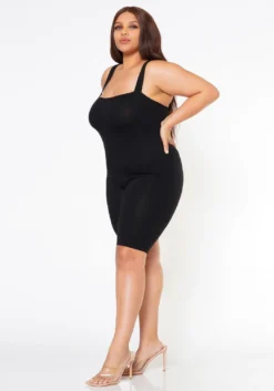 Plus Size Simply Flawless Cotton Cami Romper -Asoph Fashion Shop 2022590 001 2