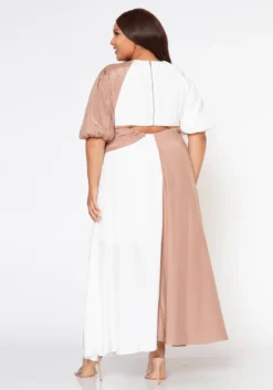 Plus Size Color Splice Fit & Flare Maxi Dress 10 Plus Size Color Splice Fit & Flare Maxi Dress -Asoph Fashion Shop 2022602 001 4