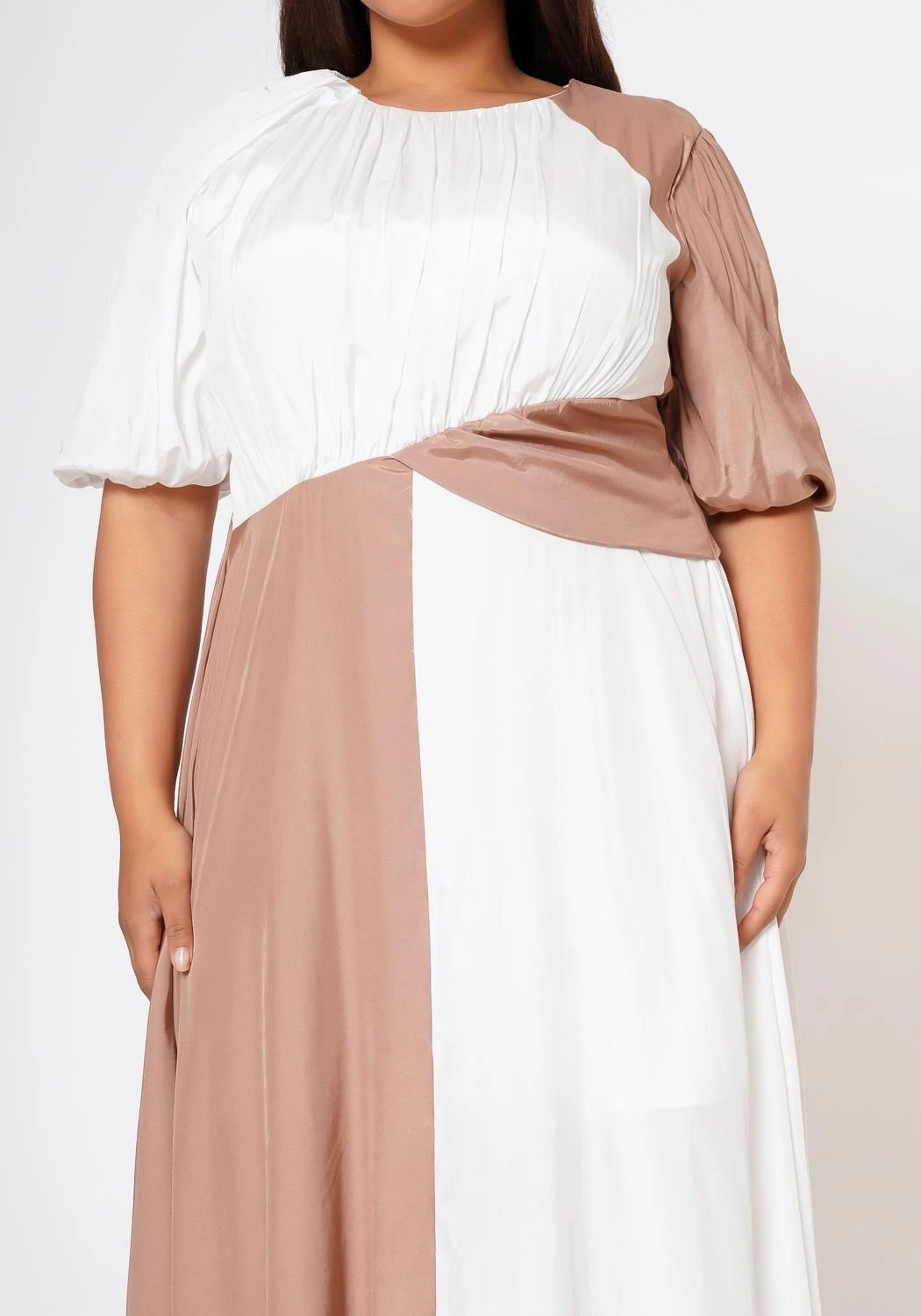 Plus Size Color Splice Fit & Flare Maxi Dress 6 Plus Size Color Splice Fit & Flare Maxi Dress - Image 6