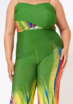 Plus Size Multi Print Flare Cami Jumpsuit -Asoph Fashion Shop 2022603 001 4