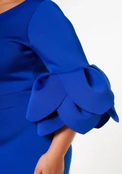 Plus Size Elegant Form Fitting Midi Dress -Asoph Fashion Shop 2022614 004 5