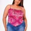 Plus Size Paisley Print Cami Top