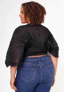 Plus Size Pleated Dolman Sleeve Top -Asoph Fashion Shop 2022648 001 5