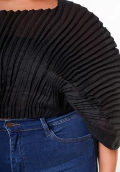 Plus Size Pleated Dolman Sleeve Top -Asoph Fashion Shop 2022648 001 6