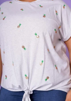 Plus Size Summer Shoulder Tee -Asoph Fashion Shop 2022655 001 4