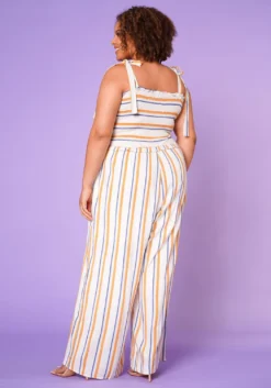 Plus Size Picnic Smocked Jumpsuit -Asoph Fashion Shop 2022657 001 4