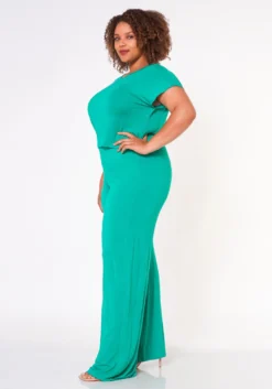 Plus Size Comfortable Short Sleeve Tee & Pants Set -Asoph Fashion Shop 2022659 002 2